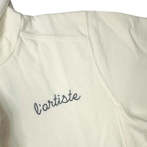 Sandrine Rose x Free People Oversized L’Artiste Embroidered Hoodie - Sz Small - Picture 2 of 9